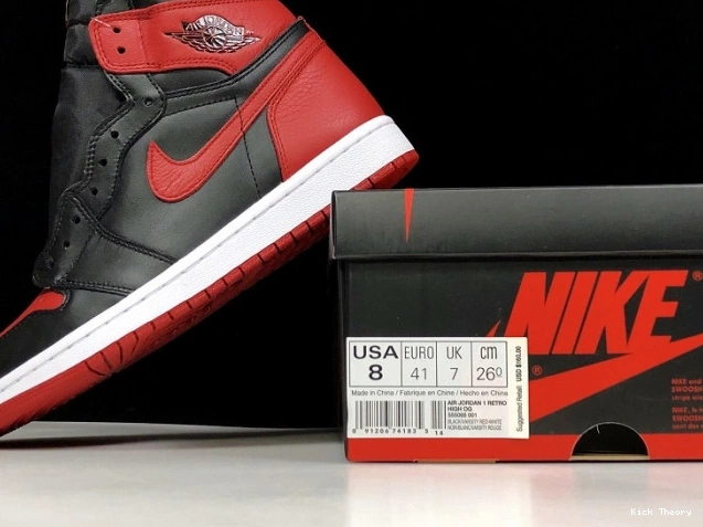 Kick Theory Retro 1 OG Air 555088-001 Jordan High Banned 0803